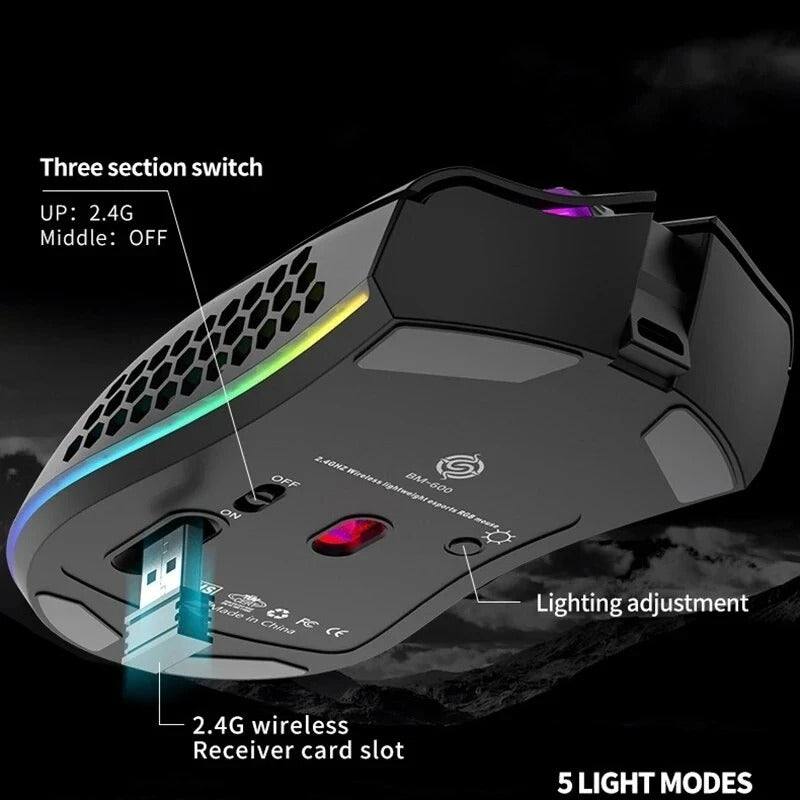 BM600 Hybrid RGB Gamer Mouse
